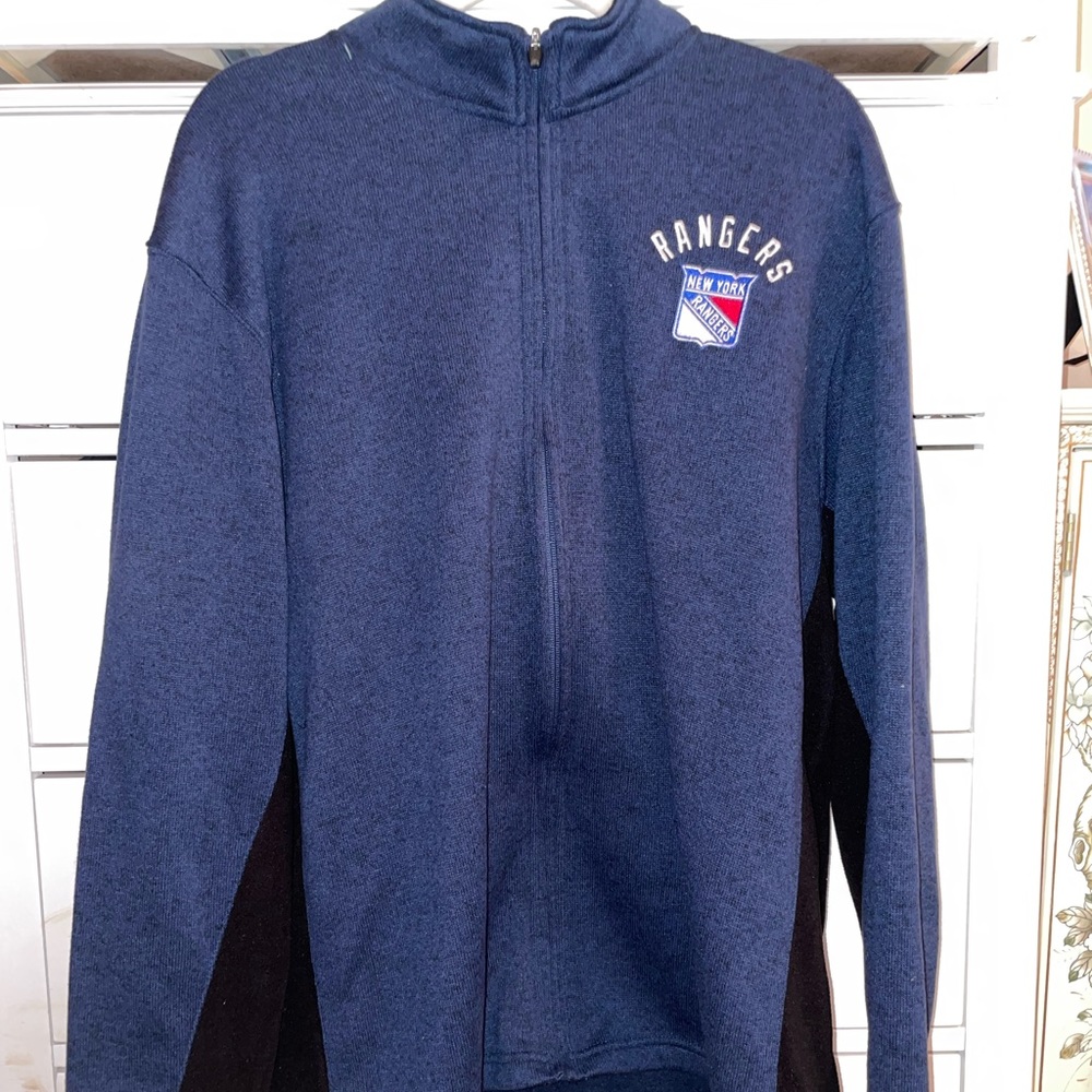 Men’s NHL Rangers full zip fleece sweater XXL